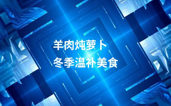 羊肉炖萝卜 冬季温补美食